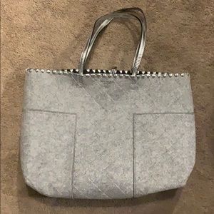 Tory Burch grey/silver tote. Never used